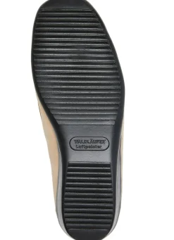 Discount WALDLÄUFER Waldläufer, bequeme Damen-Slipper, Weite H, mit herausnehmbarem Fußbett BEIGE-COGNAC