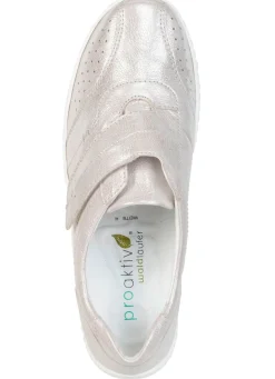 Online WALDLÄUFER Waldläufer, bequeme Damen-Slipper, Weite H, mit herausnehmbarem Fußbett CHAMPAGNER