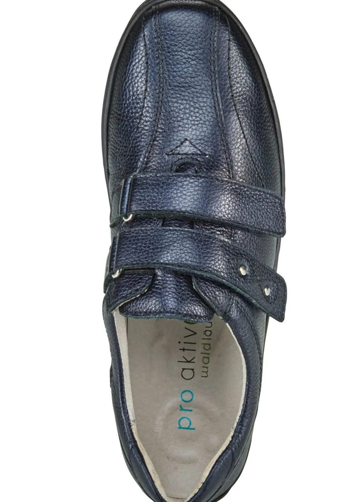 Sale WALDLÄUFER Waldläufer, bequeme Damen-Slipper, Weite H, mit herausnehmbarem Fußbett DUNKELBLAU