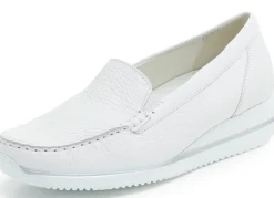 Best WALDLÄUFER Waldläufer, bequeme Damen-Slipper, Weite H, mit herausnehmbarem Fußbett WEISS