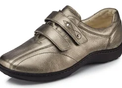 Discount WALDLÄUFER Waldläufer, bequeme Damen-Slipper, Weite H, mit herausnehmbarem Fußbett BRONZE
