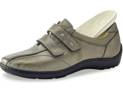 Discount WALDLÄUFER Waldläufer, bequeme Damen-Slipper, Weite H, mit herausnehmbarem Fußbett BRONZE