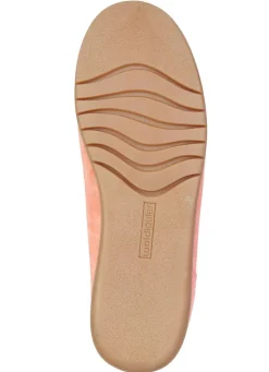 Clearance WALDLÄUFER Waldläufer, bequeme Damen-Slipper, Weite H, mit herausnehmbarem Fußbett PFIRSICH