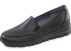 Hot WALDLÄUFER Waldläufer, bequeme Damen-Slipper, Weite H, mit herausnehmbarem Fußbett SCHWARZ