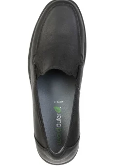 Hot WALDLÄUFER Waldläufer, bequeme Damen-Slipper, Weite H, mit herausnehmbarem Fußbett SCHWARZ