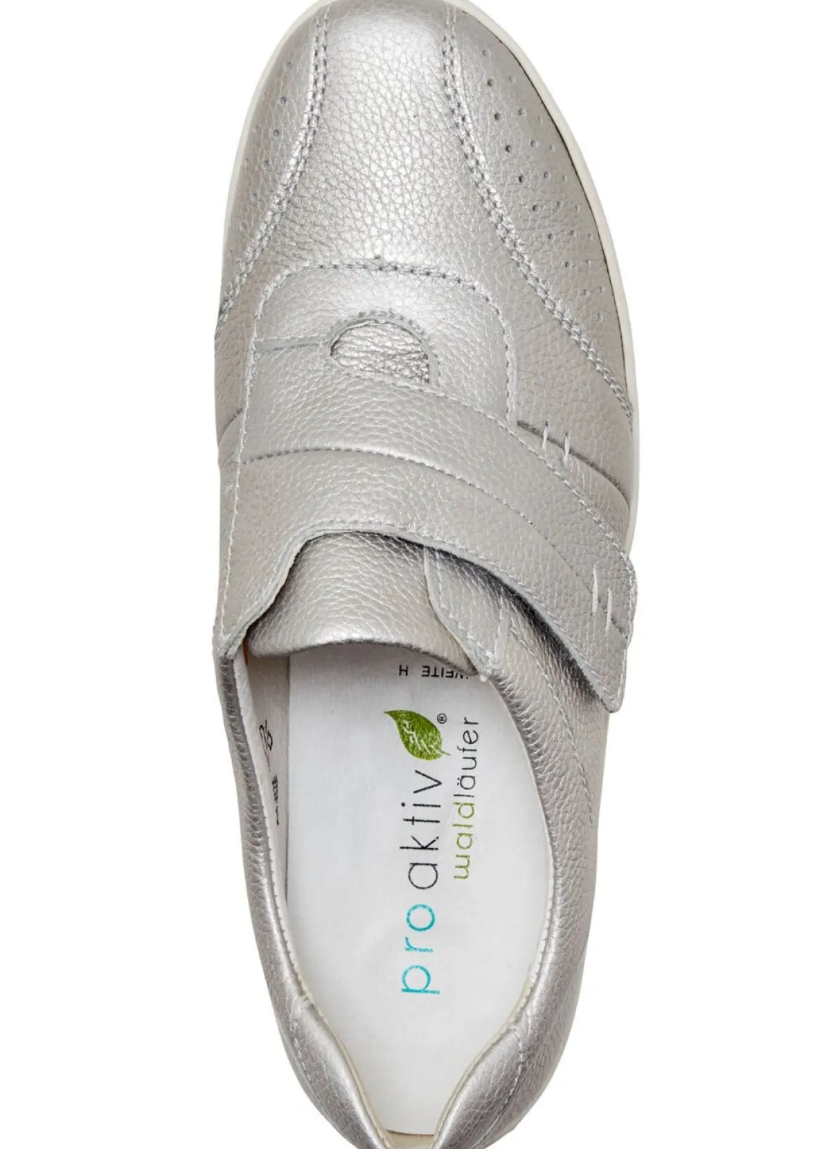 Sale WALDLÄUFER Waldläufer, bequeme Damen-Slipper, Weite H, mit herausnehmbarem Fußbett MATTSILBER