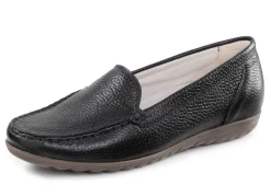Best BADER Waldläufer, bequeme Damen-Slipper, Weite H, mit herausnehmbarem Fußbett SCHWARZ