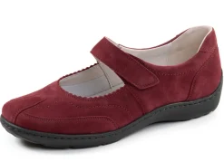 Online WALDLÄUFER Waldläufer, bequeme Damen-Slipper, Weite H, mit herausnehmbarem Fußbett BORDEAUX