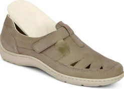 Online WALDLÄUFER Waldläufer, bequeme Damen-Slipper, Weite H, mit herausnehmbarem Fußbett SAND
