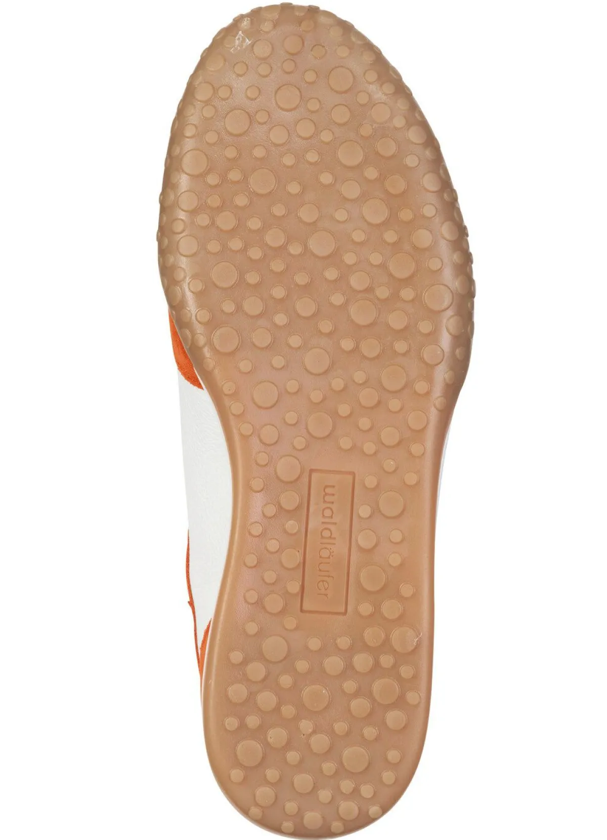 Clearance WALDLÄUFER Waldläufer, bequeme Damen-Sneaker, Weite H, mit herausnehmbarem Fußbett ORANGE-WEISS-PINK