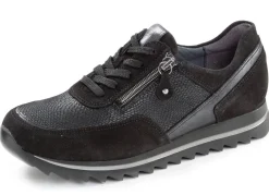 Best WALDLÄUFER Waldläufer, bequeme Damen-Sneaker, Weite H, mit herausnehmbarem Fußbett SCHWARZ
