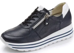 Sale mydeer Waldläufer, bequeme Damen-Sneaker, Weite H, mit herausnehmbarem Fußbett MARINE