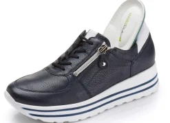Sale mydeer Waldläufer, bequeme Damen-Sneaker, Weite H, mit herausnehmbarem Fußbett MARINE