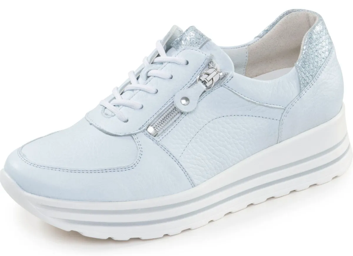 Sale mydeer Waldläufer, bequeme Damen-Sneaker, Weite H, mit herausnehmbarem Fußbett BLEU