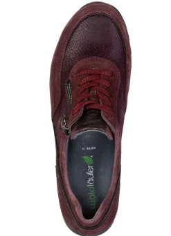 Clearance WALDLÄUFER Waldläufer, bequeme Damen-Sneaker, Weite H, mit herausnehmbarem Fußbett BORDEAUX