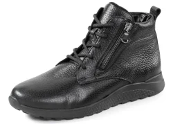 WALDLÄUFER Waldläufer, bequeme Damen-Stiefeletten, Winterschuhe, Weite H, aus Hirschleder SCHWARZ