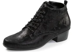 Clearance WALDLÄUFER Waldläufer, bequeme Damen-Stiefeletten, Winterschuhe, Weite H, mit herausnehmbarem Fußbett SCHWARZ