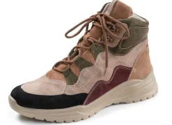 Sale WALDLÄUFER Waldläufer, bequeme Damen-Stiefeletten, Weite H, mit herausnehmbarem Fußbett TAUPE-MULTICOLOR