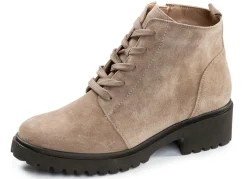 Outlet WALDLÄUFER Waldläufer, bequeme Damen-Stiefeletten, Winterschuhe, Weite H, mit herausnehmbarem Fußbett TAUPE