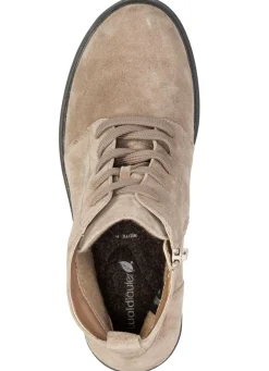 Outlet WALDLÄUFER Waldläufer, bequeme Damen-Stiefeletten, Winterschuhe, Weite H, mit herausnehmbarem Fußbett TAUPE