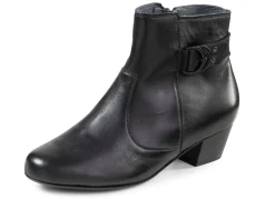 Discount WALDLÄUFER Waldläufer, bequeme Damen-Stiefeletten, Weite K, mit herausnehmbarem Fußbett SCHWARZ