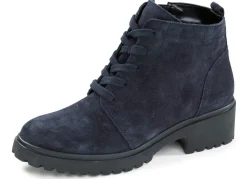 Outlet WALDLÄUFER Waldläufer, bequeme Damen-Stiefeletten, Winterschuhe, Weite H, mit herausnehmbarem Fußbett MARINE