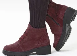 Outlet WALDLÄUFER Waldläufer, bequeme Damen-Stiefeletten, Winterschuhe, Weite H, mit herausnehmbarem Fußbett BORDEAUX