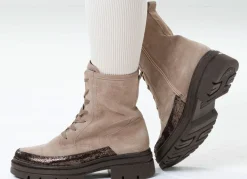 Online WALDLÄUFER Waldläufer, bequeme Damen-Stiefeletten, Winterschuhe, Weite H, mit herausnehmbarem Fußbett TAUPE