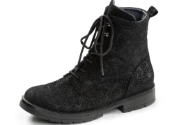 New WALDLÄUFER Waldläufer, bequeme Damen-Stiefeletten, Weite G, mit herausnehmbarem Fußbett SCHWARZ