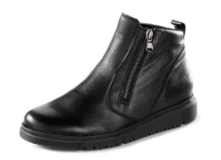 Discount WALDLÄUFER Waldläufer, bequeme Damen-Stiefeletten, Winterschuhe, Weite H, mit herausnehmbarem Fußbett SCHWARZ