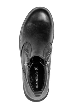 Discount WALDLÄUFER Waldläufer, bequeme Damen-Stiefeletten, Winterschuhe, Weite H, mit herausnehmbarem Fußbett SCHWARZ