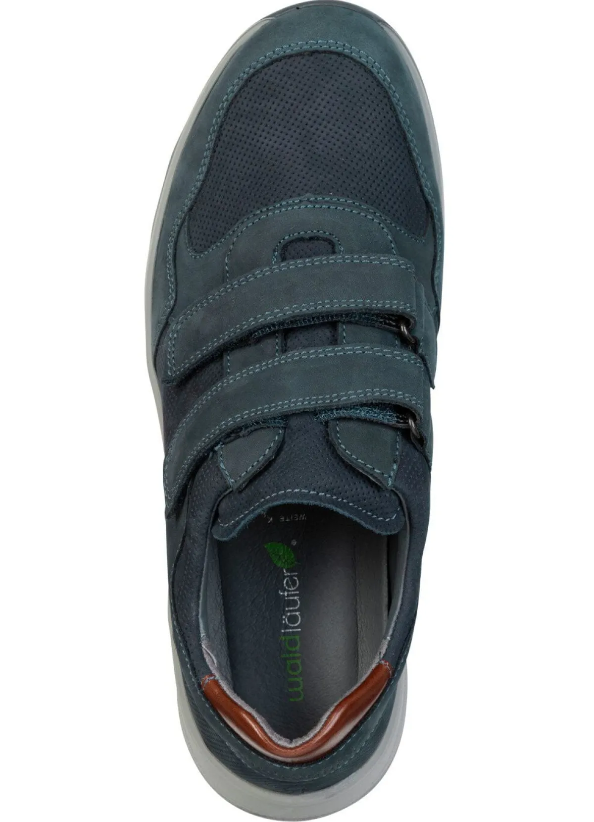 WALDLÄUFER Waldläufer, bequeme Herren-Slipper, Weite K, mit herausnehmbarem Fußbett MARINE