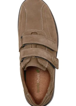 Outlet WALDLÄUFER Waldläufer, bequeme Herren-Slipper, Weite H, mit herausnehmbarem Fußbett TABAKBRAUN
