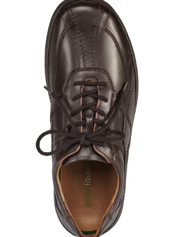 Clearance WALDLÄUFER Waldläufer, bequeme Herren-Schnürschuhe, Weite H, mit herausnehmbarem Fußbett DUNKELBRAUN
