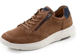 Discount WALDLÄUFER Waldläufer, bequeme Herren-Sneaker, Weite H, mit herausnehmbarem Fußbett COGNAC-MARINE