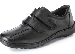 WALDLÄUFER Waldläufer, bequeme Herren-Slipper, Weite H, mit herausnehmbarem Fußbett SCHWARZ