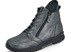 Online BADER Waldläufer, gefütterte Damen-Stiefeletten, Winterschuhe, Weite H, mit herausnehmbarem Fußbett ALTSILBER