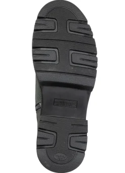 Best WALDLÄUFER Waldläufer, gefütterte Damen-Stiefeletten, Winterschuhe, Weite H, mit Lammfell ALTSILBER