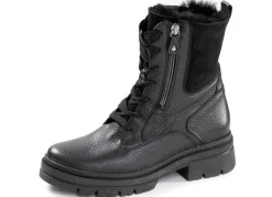 New WALDLÄUFER Waldläufer, gefütterte Damen-Stiefeletten, Winterschuhe, Weite H, mit Lammfell SCHWARZ