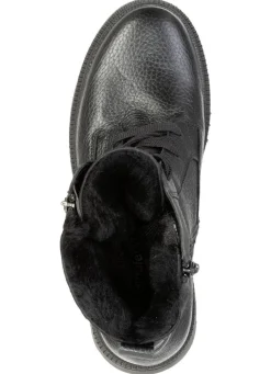 New WALDLÄUFER Waldläufer, gefütterte Damen-Stiefeletten, Winterschuhe, Weite H, mit Lammfell SCHWARZ