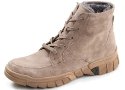 Discount WALDLÄUFER Waldläufer, gefütterte Damen-Stiefeletten, Winterschuhe, Weite H, mit herausnehmbarem Fußbett TAUPE