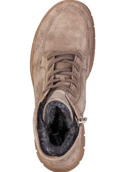 Discount WALDLÄUFER Waldläufer, gefütterte Damen-Stiefeletten, Winterschuhe, Weite H, mit herausnehmbarem Fußbett TAUPE