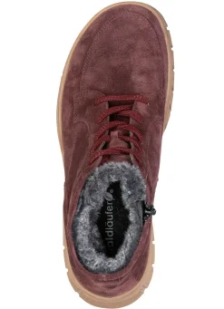 Best WALDLÄUFER Waldläufer, gefütterte Damen-Stiefeletten, Winterschuhe, Weite H, mit herausnehmbarem Fußbett BORDEAUX