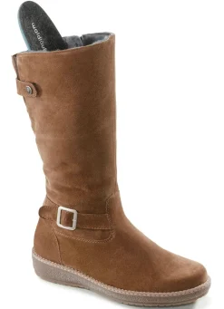 Sale WALDLÄUFER Waldläufer, gefütterte Damen-Stiefel, Winterschuhe, Weite H, mit Lammfell COGNAC