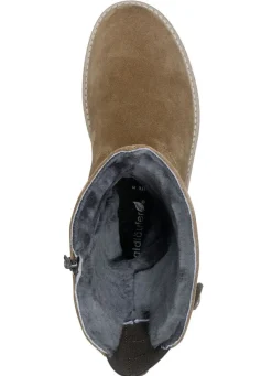 Sale WALDLÄUFER Waldläufer, gefütterte Damen-Stiefel, Winterschuhe, Weite H, mit Lammfell COGNAC