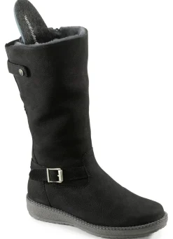 Sale WALDLÄUFER Waldläufer, gefütterte Damen-Stiefel, Winterschuhe, Weite H, mit Lammfell SCHWARZ