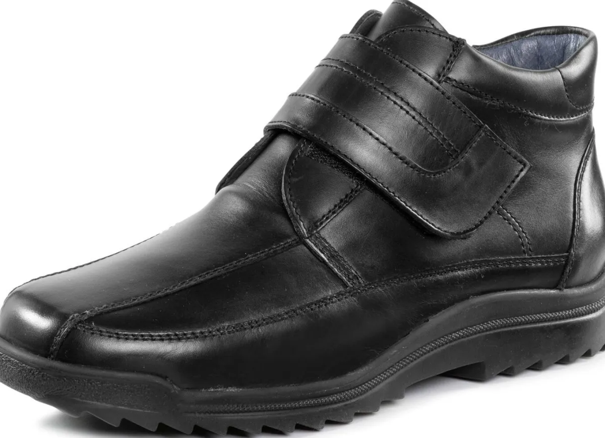 Discount WALDLÄUFER Waldläufer, gefütterte Herren-Boots, Winterschuhe, Weite K, mit Lammfell SCHWARZ