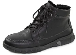 Clearance WALDLÄUFER Waldläufer, gefütterte Herren-Boots, Winterschuhe, Weite H, mit Lammfell SCHWARZ