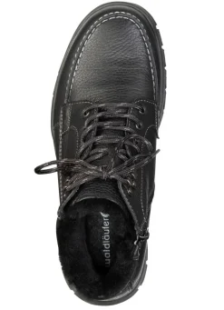 Clearance WALDLÄUFER Waldläufer, gefütterte Herren-Boots, Winterschuhe, Weite H, mit Lammfell SCHWARZ