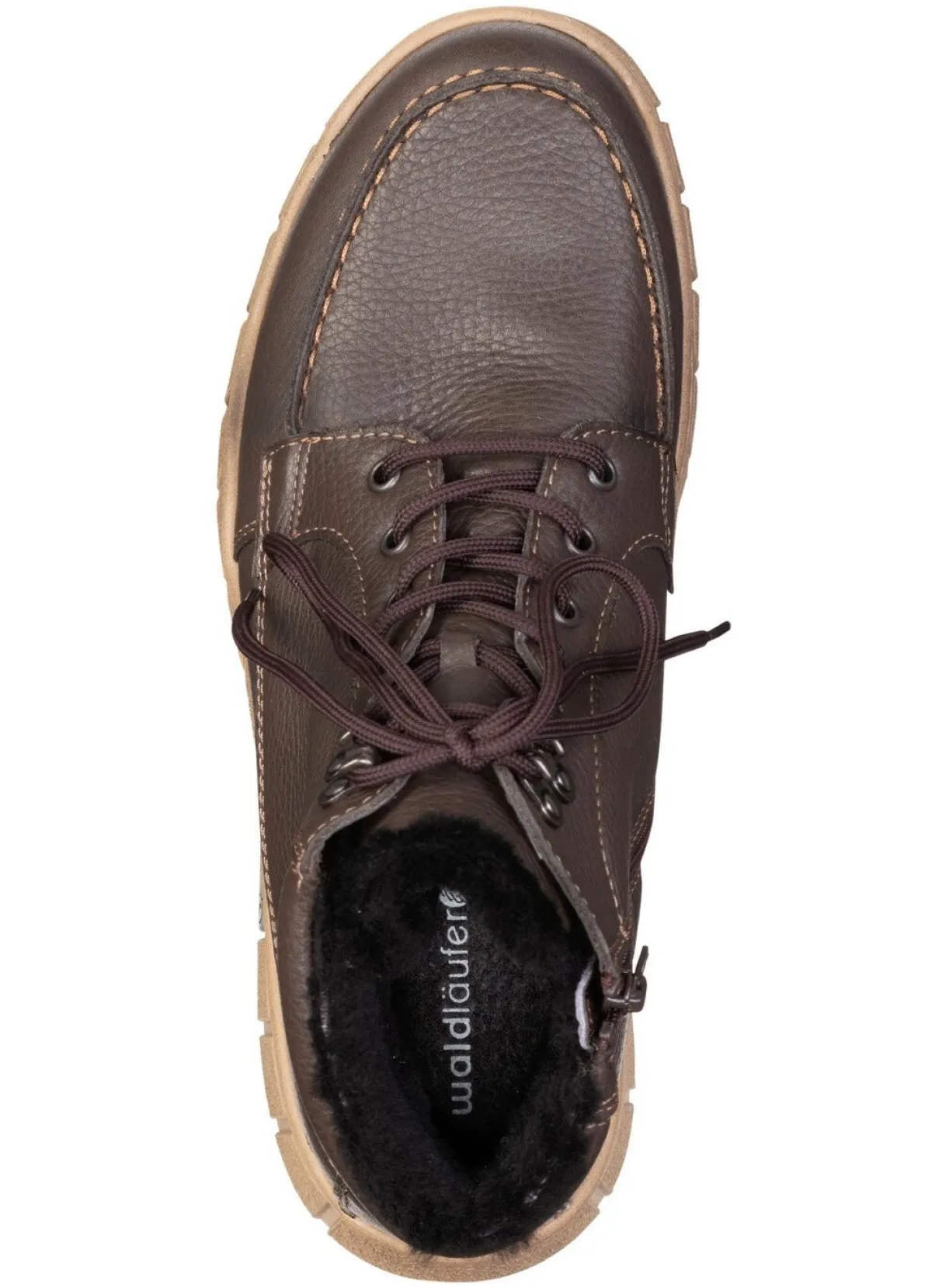 Discount WALDLÄUFER Waldläufer, gefütterte Herren-Boots, Winterschuhe, Weite H, mit Lammfell MOKKA